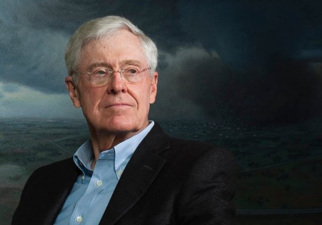 Charles Koch 42 milyar dolar. Servetinin kaynağı çeşitli şirketler.