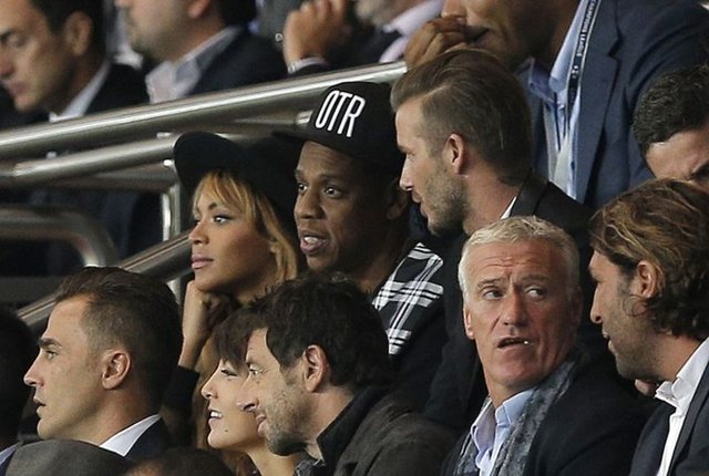 İzleyiciler arasında Beyonce, Jay-Z, Beckham ve Deschamps da vardı.