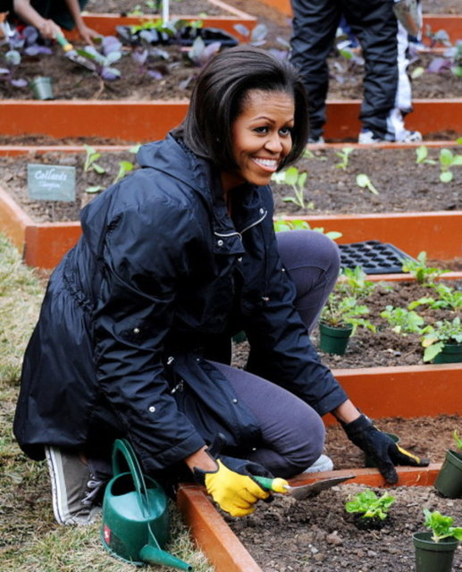 Her ne kadar senaryolaştırılmış resimde Michelle Obama çalışıyormuş gibi gözükse de, aslında orada tam zamanlı çalışan birçok görevli var.