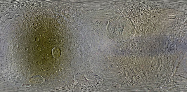 NASA'daki bilim insanları, 1980 yılında "Mimas"ta çekilen fotoğraflarla günümüzde Cassini'nin bu uydudaki fotoğraflarını karşılaştırdı.