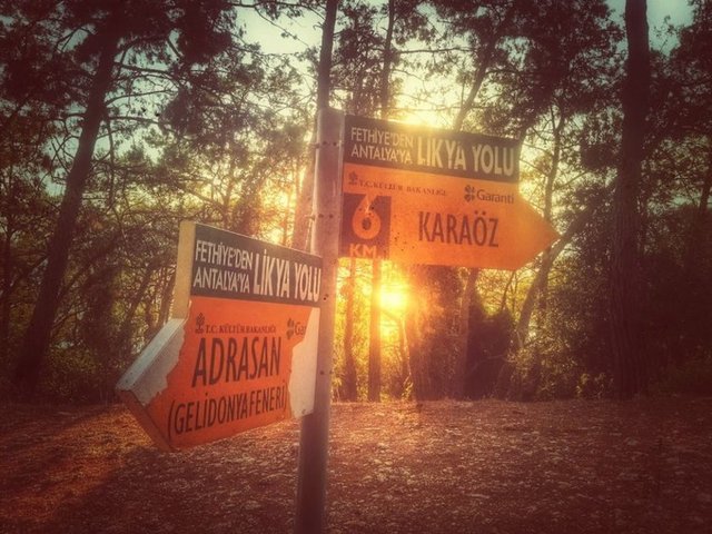 Likya yolu yürüyüşü.