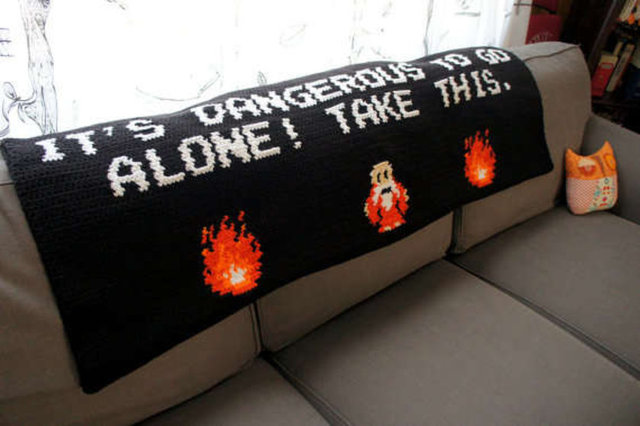 Oyun tutkunlarına özel örgü battaniye