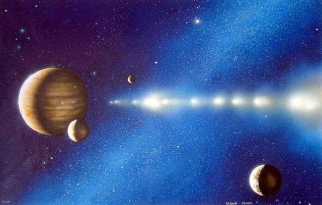 Parçalanan kuyrukluyıldız Shoemaker- Levy 9, Jüpiter ile çarpıştı.