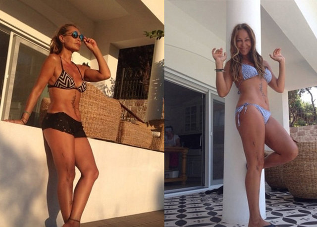 Ünlü sanatçı Hülya Avşar Instagram'dan paylaştığı bikinili pozlarla adeta yıllar meydan okudu...
