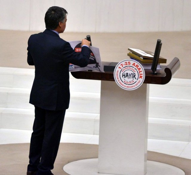 TBMM Genel Kurulu'nda 2015 Yılı Merkezi Yönetim Bütçe Kanunu Tasarısı ile 2013 Yılı Merkezi Yönetim Kesin Hesap Kanunu Tasarısı 6. tur görüşmelerinde partisi adına söz alarak kürsüye çıkan CHP'li Ali Özgündüz....
