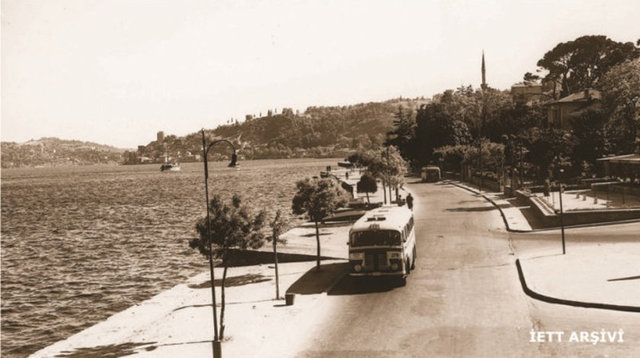 1956 - Emirgan otobüsü Sarıyer sahil yolunda
