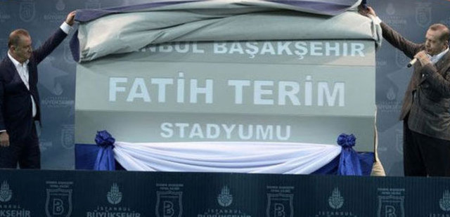 İstanbul Başakşehir'in maçlarına ev sahipliği yapacak Başakşehir Stadı açılışında Başbakan Erdoğan, Türkiye Futbol Direktörü Fatih Terim'e sürpriz yaparak, stadın adının "Başakşehir Fatih Terim Stadı" olarak belirlendiğini açıkladı.