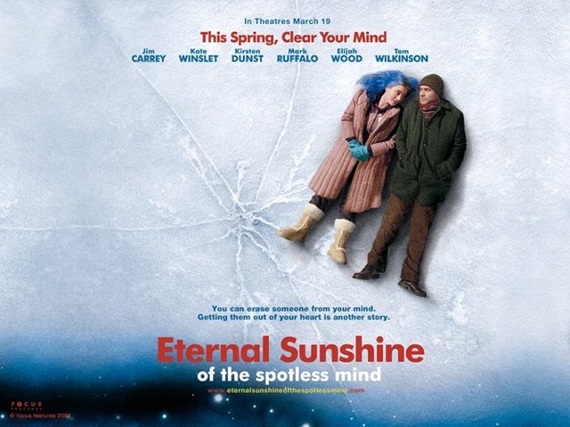 2- Eternal Sunshine Of Spotless Mind (Sil Baştan) (2004): Hafızasının silinmesinden dolayı geçmişini hatırlayamayan karakter, hem kimliğini, hem de geçmişinde yaşadığı romantik anları hatırlamak için hafızasını bayağı bir zorlar,ama nafile!