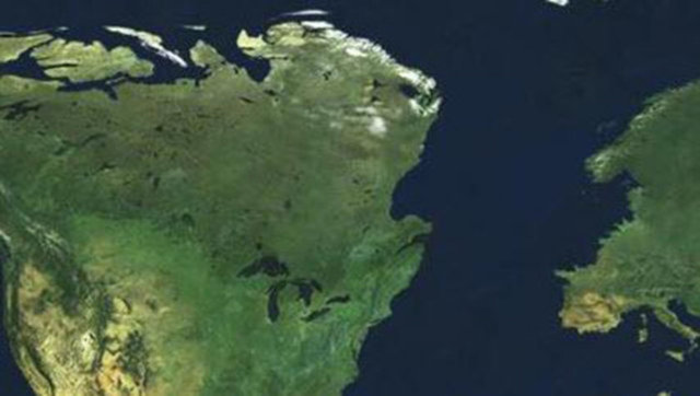 Ancak çizilen haritada Grönland diye bir yer yok!