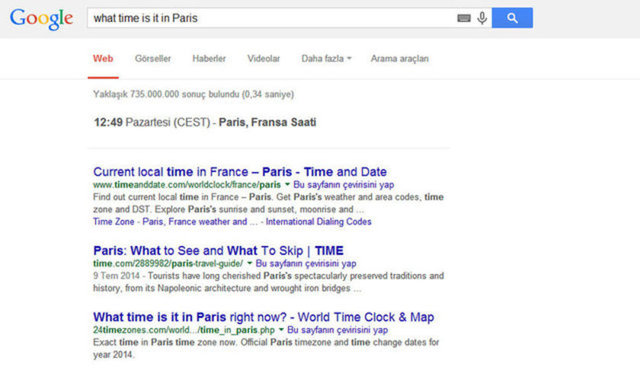 Google Dünya Saatleri -  - Dünyanın başka bir köşesinde o an saatin kaç olduğunu mu merak ediyorsunuz ? Google bu sorununuzu da basit bir şekilde çözüyor.