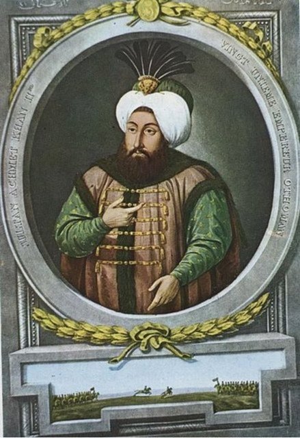 21-II.Ahmet Hân: Süleymaniye Camii bahçesindeki Kanuni Türbesi'nde.