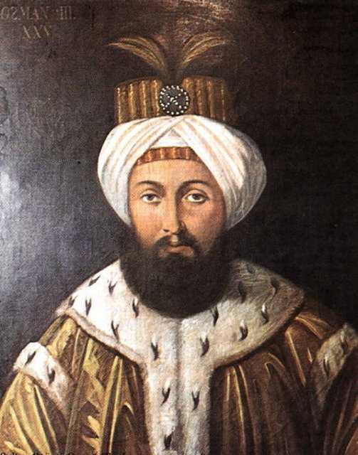 25-III.Osman Hân: Yeni Camii arkasındaki Turhan Valide Sultan Türbesi'nde.