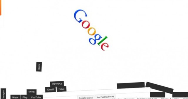 `Google gravity` yazın ve "Kendimi şanslı hissediyorum" düğmesine basın. Sayfadaki tüm öğelerin yerçekimine kapıldığını göreceksiniz. -