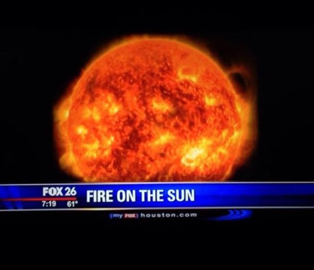 Güneş'te yangın