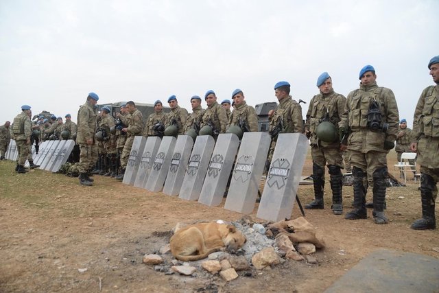 Koalisyon güçlerine ait savaş uçakları da keşif uçuşlarını sürdürürken, aralıklarla kentin dış kesimlerindeki IŞİD'e ait mevzileri bombalıyor.