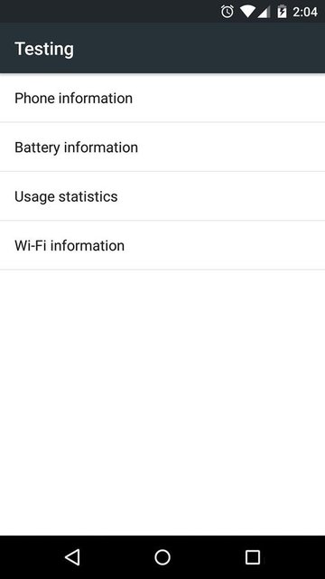 Menü içerisinde telefon, batarya, Wi-fi ve kullanım ile ilgili temel bilgi ve istatistikleri görebiliyorsunuz.