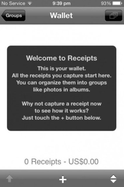 Receipts - Apple çalışanı bir iş ortağı ile öğle yemeği için giderse, çalışan kendi iPhone'u ile bir fotoğraf alıyor ve Receipts (Makbuzlar) uygulamasının çalıştırıyor. Uygulama işletme giderlerini otomatik olarak hesaplıyor. -