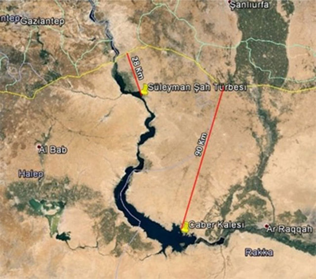 Türkiye ile Suriye heyetleri arasında 1956 yılında Halep'te yapılan üst seviyede bir toplantıda düzenlenen tutanağın 13 ve 14 ncü maddelerinde türbe için gönderilecek ihtiram kıtasının her ayın 7'sinde değiştirilmesi kabul edilmiştir.