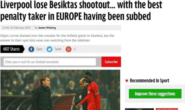 DAILY MIRROR: "Liverpool için İstanbul acısı. 10 yıl önceki mucize tekrarlanmadı"