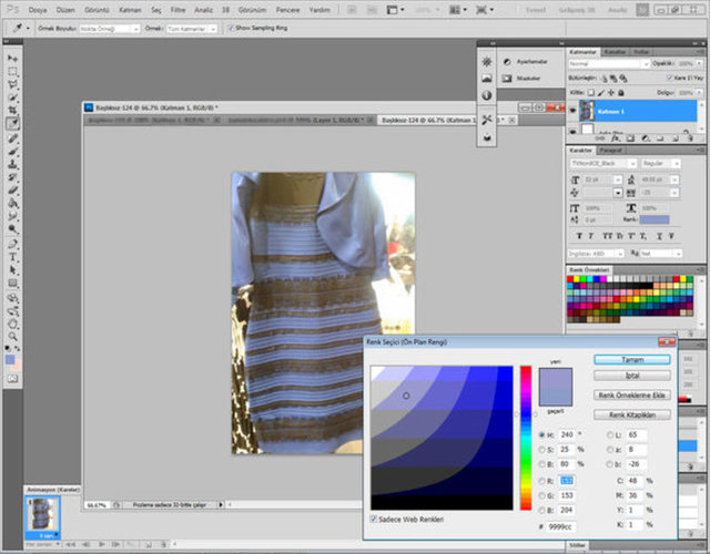 Çıkan sonuca göre bu insanların beyinlerinde, elbiseyi gerçek rengi olan mavi-siyah görenlere nazaran daha fazla aktivite var. Araştırma, insanlardaki farklı görme süreçlerine ilişkin yeni araştırmalara temel olacak.