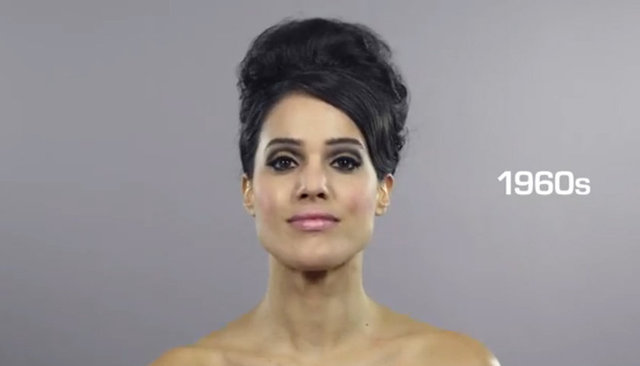 1960'ler - Bol makyaj ve şatafatlı saçlar