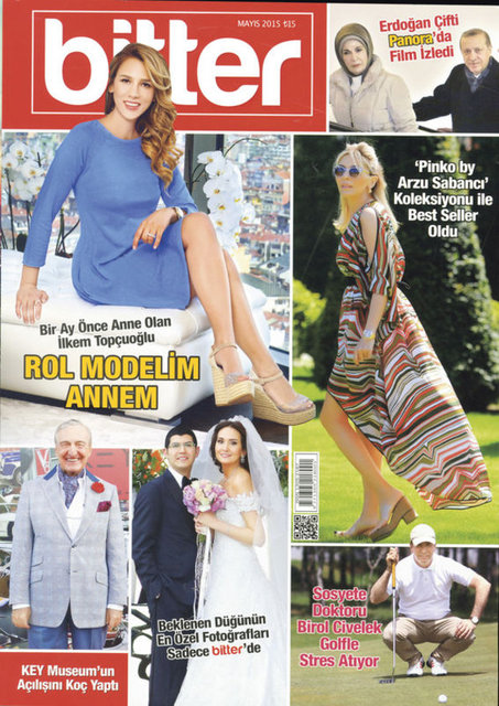 Mutlu oldukları görülen çift, düğün törenini takip eden cemiyet dergisi Bitter'in objektiflerine poz vermeyi de ihmal etmedi.