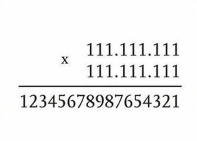 İşte matematikle ilgili birbirinden ilginç bilgi ve formüller... - 111.111.111 X 111.111.111=? Sonuç=12,345,678,987,654,321