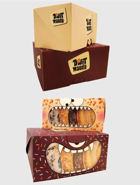 Donut'ları mutlu canavarlara dönüştüren donut paketi