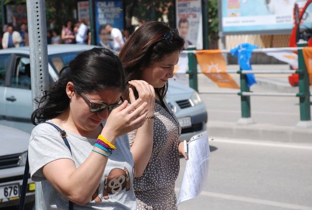 Kaçan arılarının peşinden gelen Mustafa Çanta, durumu arkadaşı Hasan Karaca'ya bildirdi.