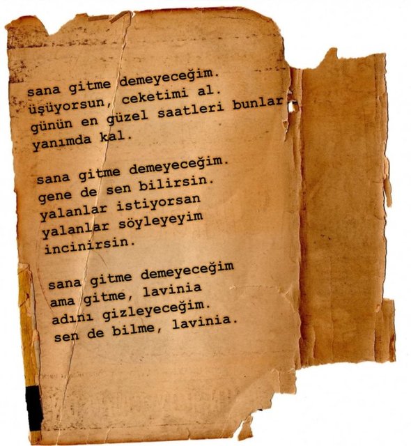 Özdemir Asaf, lavinia kelimesini hangi anlamda kullandı bilmiyoruz ama lavinianın birkaç anlamı var: Bir çiçek cinsi (ölüm çiçeği), Shakespeare'in Titus Andronicus adlı eserinde Roma İmparatoru Başkomutanı Titus'un güzeller güzeli kızıdır.