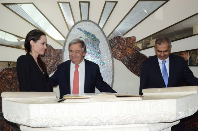 ÖMER FARUK KOÇAK, ANGELINA JOLIE, ANTONIO GUTERRES