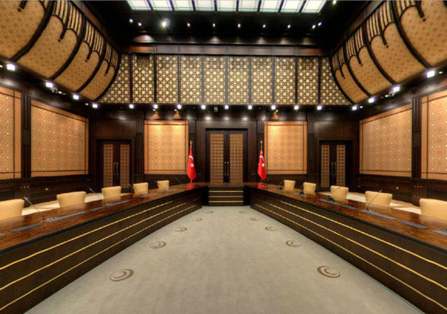 Cumhurbaşkanı Erdoğan ve eşi Emine Erdoğan'ın Külliye'de konuklarıyla beraber çektirdiği fotoğraflar da rehberde yer aldı.