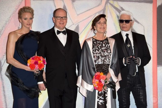 PRENSES CHARLENE, PRENS II. ALBERT, PRENSES CAROLINE, KARL LAGER FELD