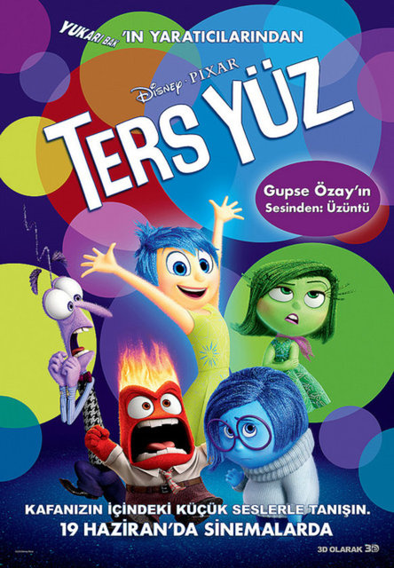 11-Ters Yüz (Inside Out) (2015): Pixar'ın yeni cinliği bilinçaltında beş duygunun arasına sızıyor. Pete Docter'ın zihninden büyüme hikayesine alternatif bir yorum getiriyor