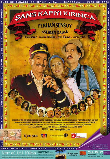 5-Şans Kapıyı Kırınca (2005): Tayfun Güneyer'in sitcom estetiği ile çektiği biçimci bir komedi filmi. Ferhan Şensoy'un adına yakışan eser, siyasi dokundurmaları, TV ahlakıyla ilgili yorumları ve kültür farkları komedisine yaklaşımıyla tatmin etmişti. -