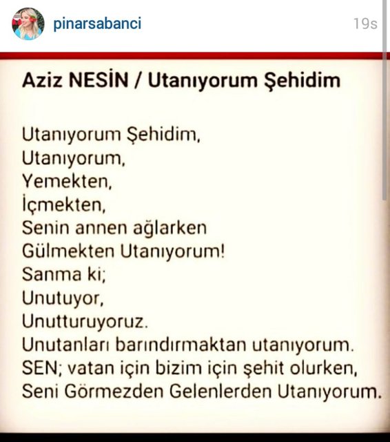 PINAR SABANCI'NIN PAYLAŞTIĞI FOTOĞRAF