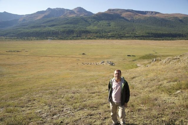 Ergenekon Vadisi'nde kurganların (mezarların) bulunduğu ve kazı çalışmalarının yürültüldüğü bölge.