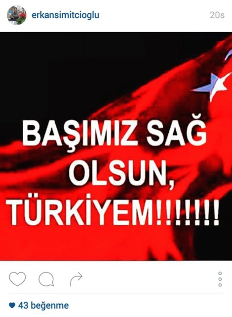 ERKAN SİMİTÇİOĞLU'NUN İNSTAGRAMDAN PAYLAŞTIĞI FOTOĞRAF