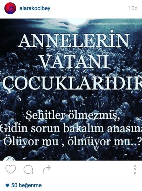 ALARA KOÇİBEY'İN İNSTAGRAMDAN PAYLAŞTIĞI FOTOĞRAF