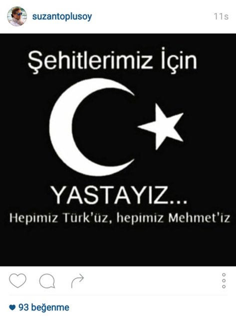 SUZAN TOPLUSOY'UN İNSTAGRAMDAN PAYLAŞTIĞI FOTOĞRAF