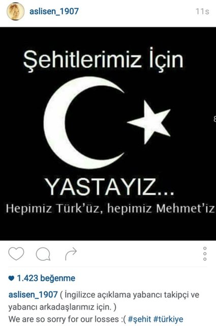 ASLI ŞEN'İN İNSTAGRAMDAN PAYLAŞTIĞI FOTOĞRAF
