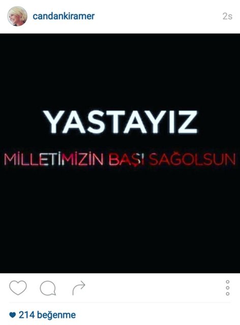 CANDAN KIRAMER'İN İNSTAGRAMDAN PAYLAŞTIĞI FOTOĞRAF