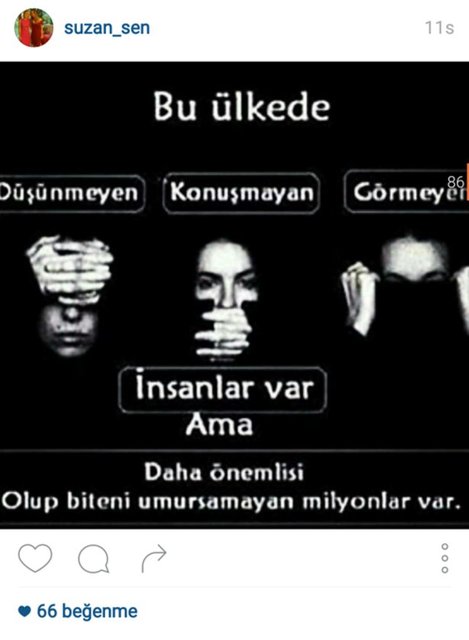 SUZAN ŞEN'İN İNSTAGRAMDAN PAYLAŞTIĞI FOTOĞRAF