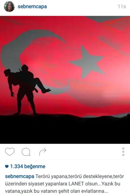 ŞEBNEM ÇAPA'NIN İNSTAGRAMDAN PAYLAŞTIĞI FOTOĞRAF