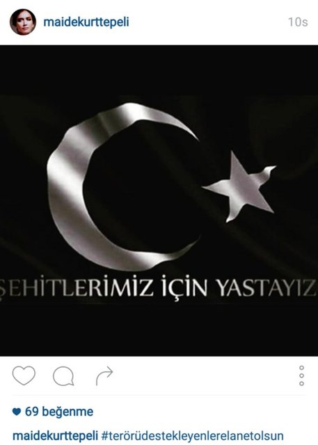 MAİDE KURTTEPELİ'NİN İNSTAGRAMDAN PAYLAŞTIĞI FOTOĞRAF