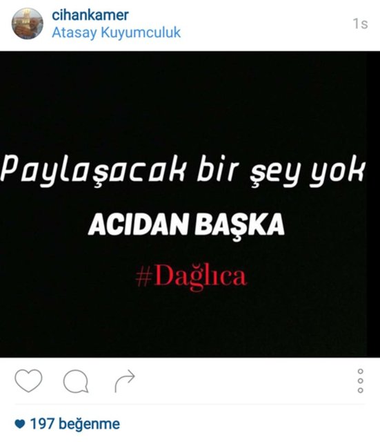 CİHAN KAMER'İN İNSTAGRAMDAN PAYLAŞTIĞI FOTOĞRAF