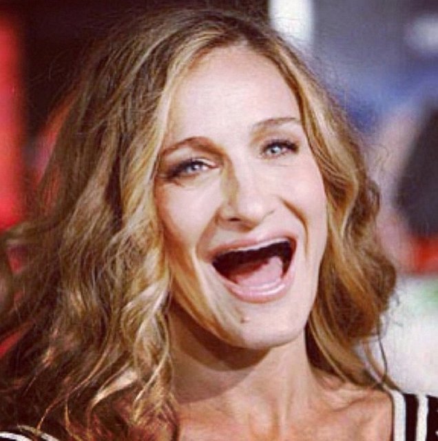 Sarah Jessica Parker dişsiz hali -