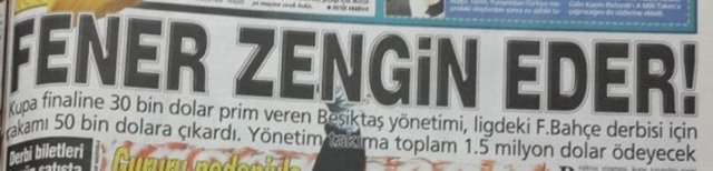 6- 100. yılında şampiyon olmak için kesenin ağzını ardına kadar açan Aziz Yıldırım yönetimi, hedefe ulaşmanın verdiği rahatlıkla parayı oyunculara tüm kalbiyle helal etmiştir.