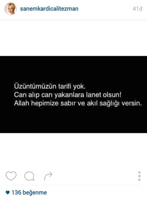 SANEM TEZMAN'IN İNSTAGRAMDAN PAYLAŞTIĞI FOTOĞRAF