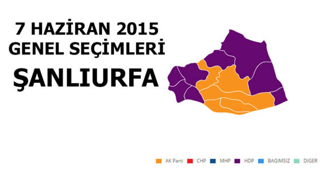 AK PARTİ: %46,71 - MİLLETVEKİLİ SAYISI: 7 - HDP: %38,49 - MİLLETVEKİLİ SAYISI: 5 - MHP: %5,56 - MİLLETVEKİLİ SAYISI: 0 - CHP: %4,10 - MİLLETVEKİLİ SAYISI: 0 - BAĞIMSIZ: %3,21 - MİLLETVEKİLİ SAYISI: 0